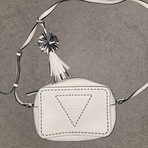 Guess White Crossbody Bag with Tassel
